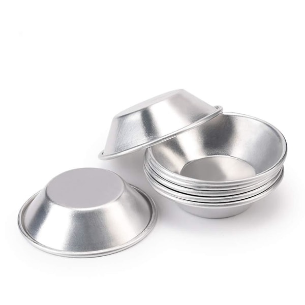 10 st Aluminiumlegering Ägg Tart Formar Portugisiska Ägg Tart Form Liten Kakform