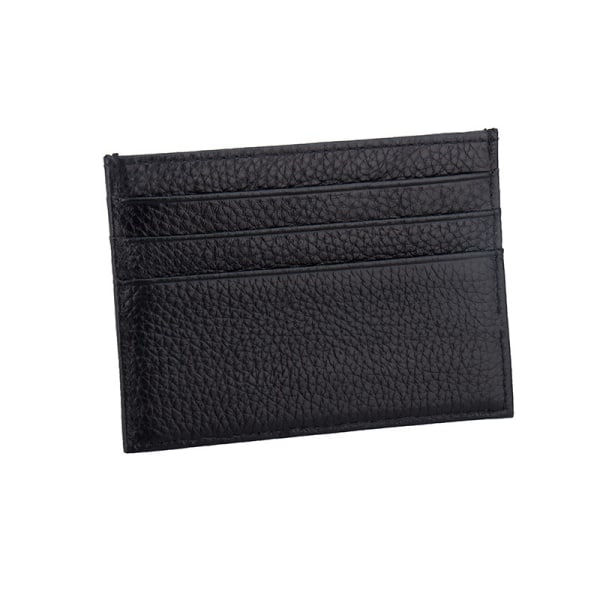 2 st svart läder korthållare, kreditkortshållare, läderplånbok, ultratunn plånbok läderplånbok present, unisex
