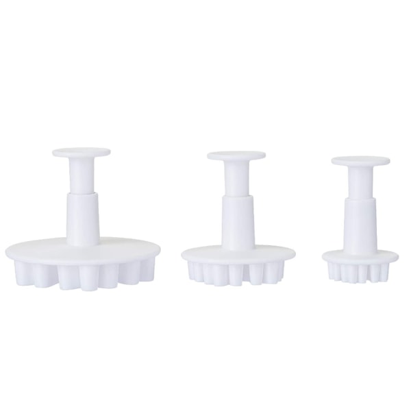 2 sett med 3 stk julekakeform Snow Bottle Mold for dekorering av fondantkaker Sukkerpasta Grov Snøfnugg