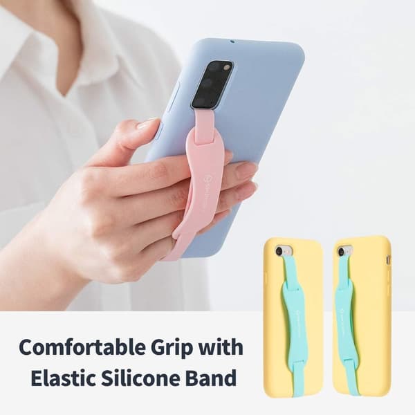 Universal silikone telefonholder med elastikbånd til Android og iPhone...Sinji Loop Stand...Sort