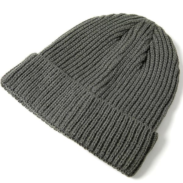 Vinter Beanie Varme Manchet Huehættede Hue Vinter Hue Sort Dark gray