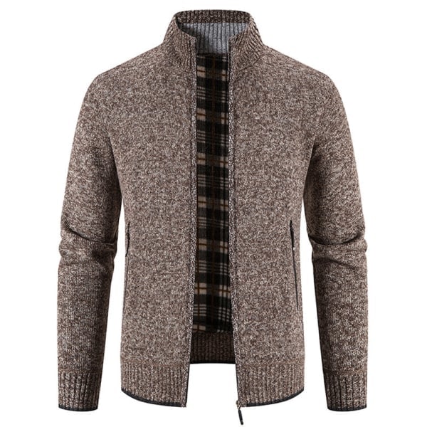 Strikkede Casual Cardigans til Mænd Brown L