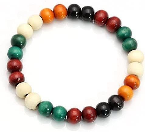 5 Pakke 8mm Træperle Armbånd Til Mænd - Elastisk Buddha Armbånd -