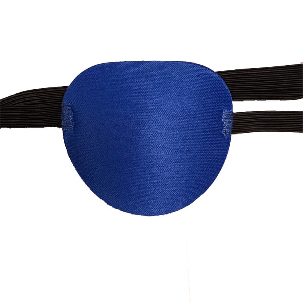 Justerbart cover för piratögonlappar, blå (7,5 x 7,5 cm) - Ögonmask för vuxna barn för amblyopi för lazy eye Recovery Eye