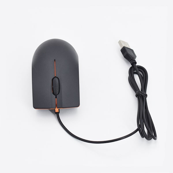 USB-kablet mus, lydløs, sort