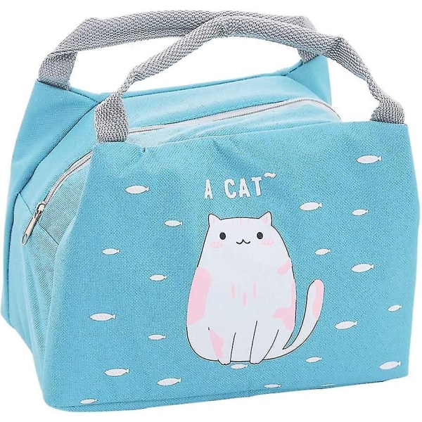 Söt Thermal Lunch Bag Kvinnor Lunch Box Läcksäker isolerad väska Dragkedja Tote Bag Kitten