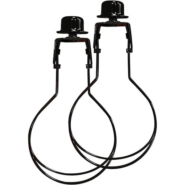 Adapterkit för lampskärm - Inkluderar trim och skärmutjämnare för att hålla skärmhårdvaran på plats Glödlampsfjäderklämma - 2-pack svart