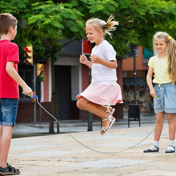 Tangle-fri med kugleleje Speed Skipping Rope Cable, Justerbar Sky Blue with Watermelon Red