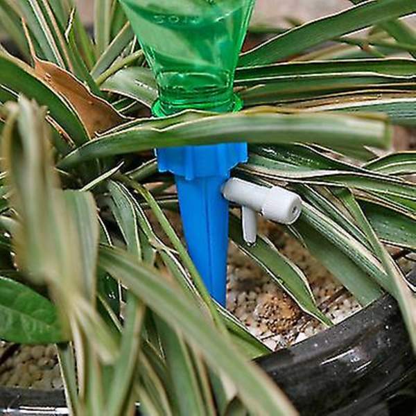 12 stk. selvvandende plantepinde, automatiske dryppere, vandingssystemer med justerbar kontrolventilkontaktdesign Blue