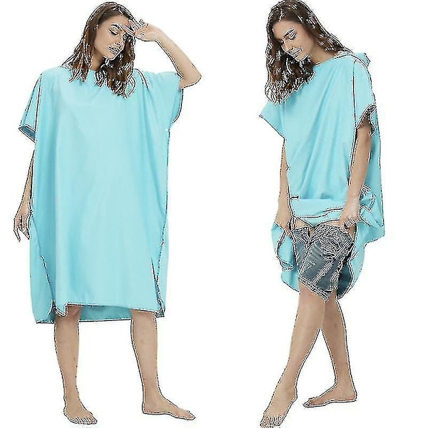 Hurtigtørrende strandhåndklæde til voksne med hætte i mikrofiber - rød - (niubi)