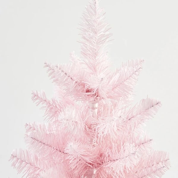 60 cm rosa julgran PVC fest fritidshus display dekorationer DIY mini personliga fönster handgjorda tillbehör dekoration