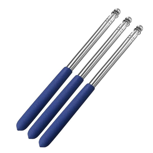 1,2 m Retractable Guide Flagpole, Rostfritt Stål Teaching Pointer black