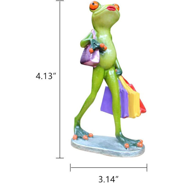 Frø statue statue sød frø skulptur dame frø shopping holder håndtaske hjem skrivebord badeværelse dekoration