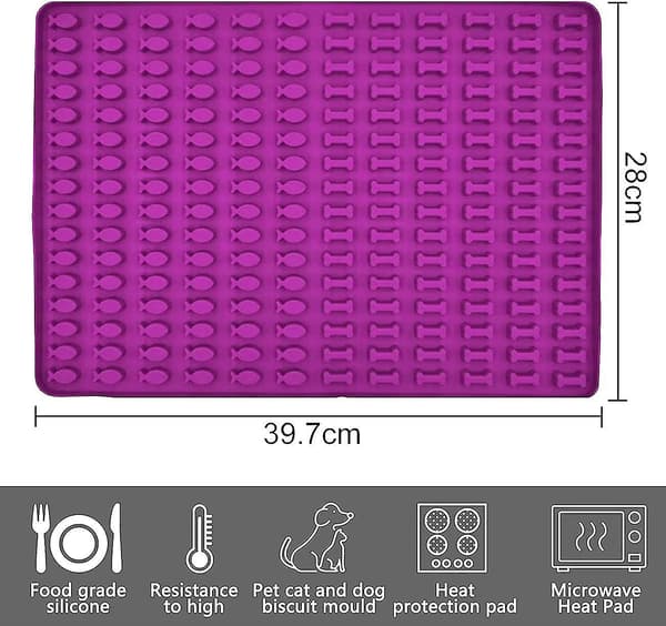 Hundeskeformet silikone chokoladeform Non-stick mini bageform til kager, kiks