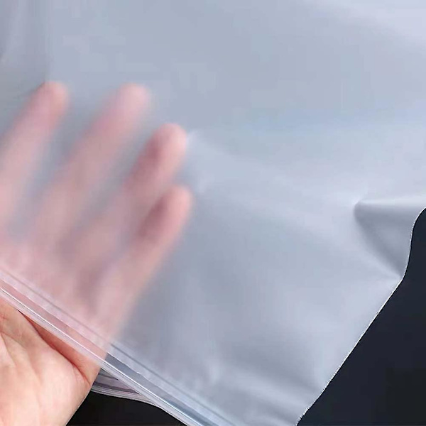 100 stk. Opbevaringspladsbesparende Tøjposer Frosted Plastic Zip-lock Beklædningsposer Rejseforsegling Opbevaringsposer 20x30cm