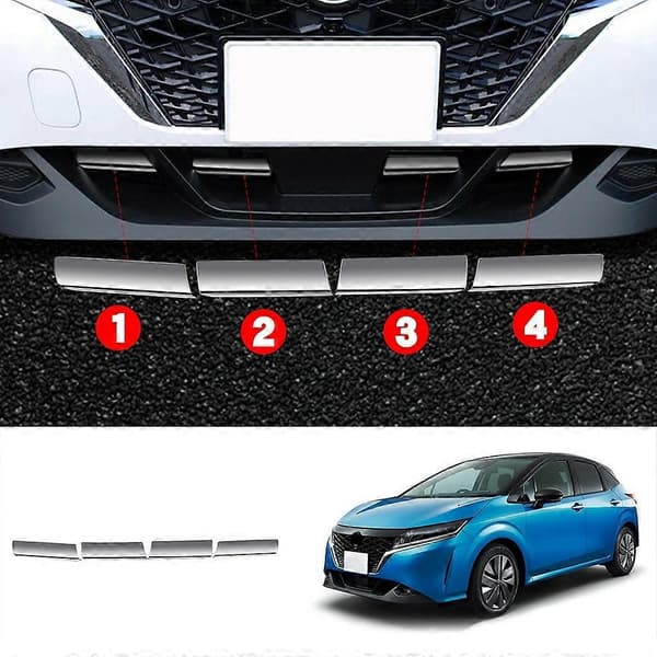 Bil Front Kofanger Nedre Grill Trim Dæk Midterste Mesh Trim Dæk Grill Lys Stribe til NOTE E13 2021 A