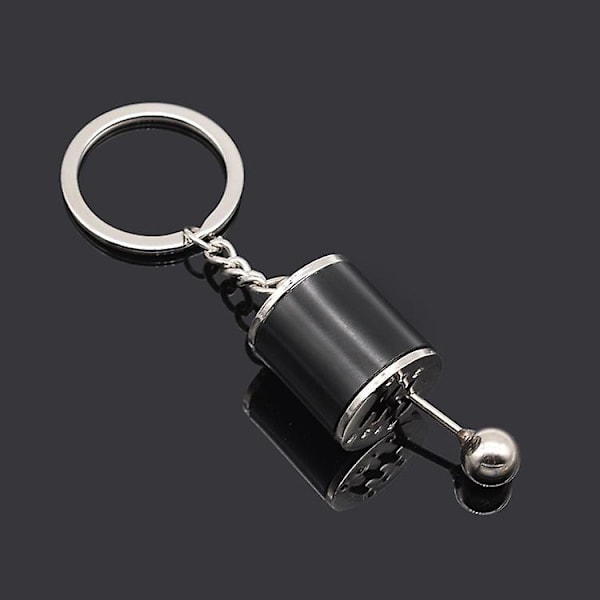 Polering Gear Knob Nøglering Black