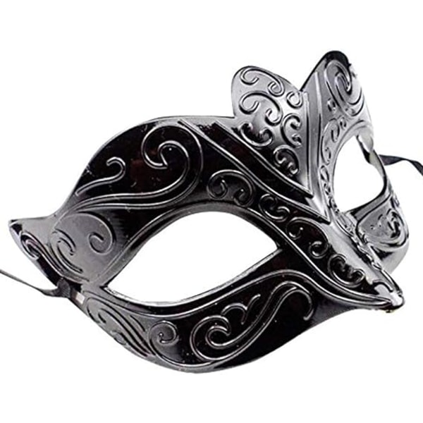 Glittrande venetiansk mask midnattsvart venetiansk maskerad venetiansk finklänning Karnevalsmönstrad nyanser av grått för män och kvinnor