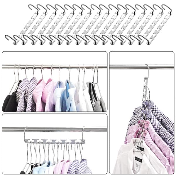 Multi-krog foldbar tøjstativ, garderobeophæng 120PCS