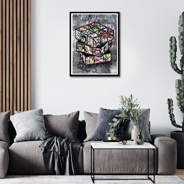 Graffiti Rubikin kuution DIY-timanttimaalaussarja 5D-timanttimaalaus