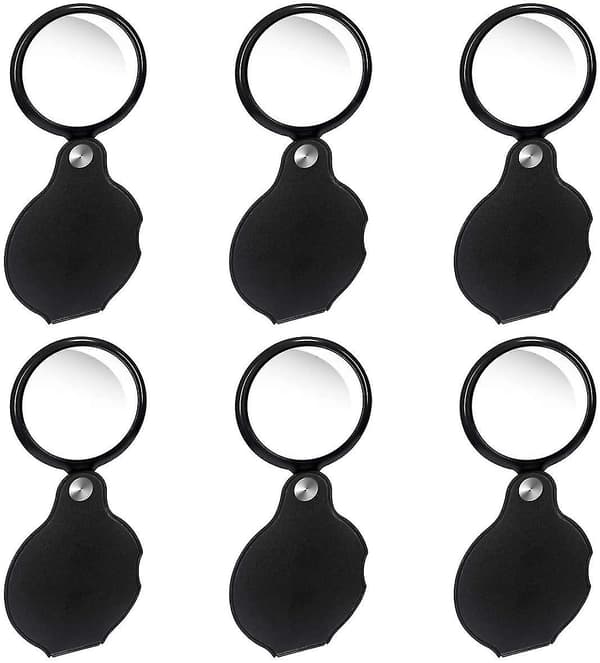 5x lommeforstørrelsesglass 6pcs