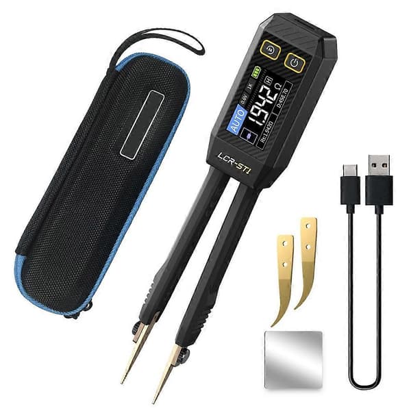 LCR-ST1 10KHz LCR Meter Pincet, Mini Smart SMD Tester, Auto Komponentgenkendelse Elektronisk Komponentanalyse