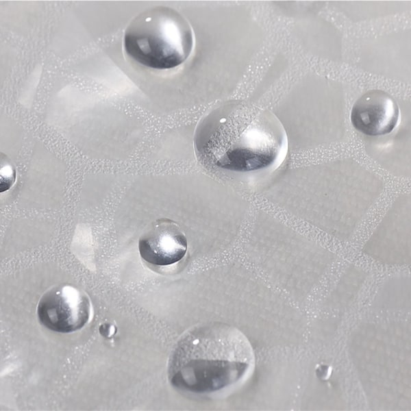 Enfärgad duschdraperi i polyester, 180x180cm, vattentät, med svarta sömmar, ger spänne, duschdraperi i polyestertyg