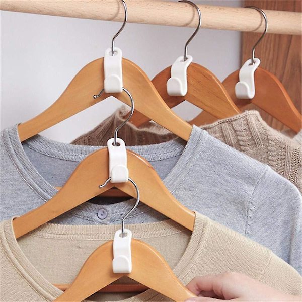30 stk. Tøjstangsforbindelseskroge Mini Kaskade Stak Til Skab Garderobe Pladsbesparende 50pcs