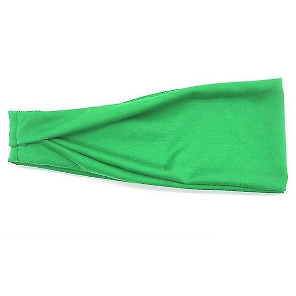 Sport pannband Yoga Fitness Elastisk enfärgad hårband Yellow