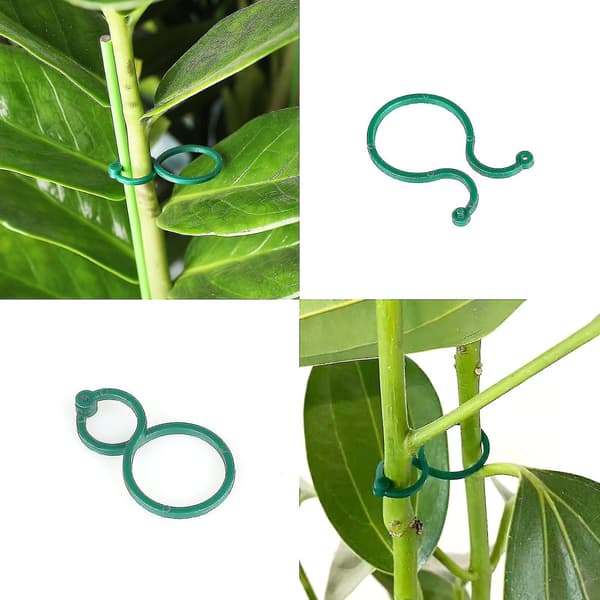 25 stk Plastklips for planter, planteringer, hageklips for blomsterstøtter
