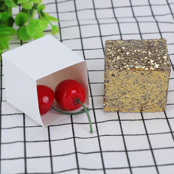 Presentförpackning Glitterpapperslådor 25 st Gold
