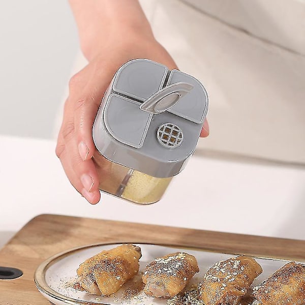 4i1 krydderi salt peber shaker sort krydderiglas kan peberflaske grill krydderi køkken gadget værktøj fugtbestandig