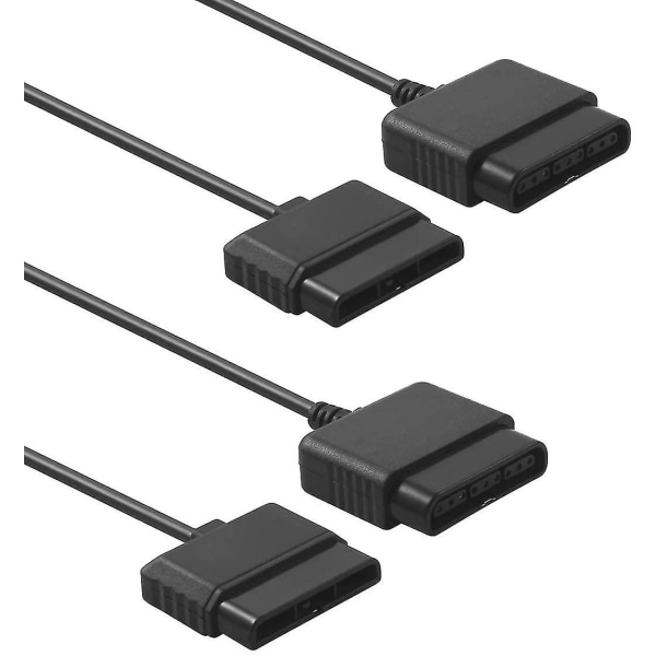 2-pak Ps2-kontrollerforlengelseskabel 6ft/1,8m kontrollerforlengelse for Playstation Ps1 Ps2 spillkonsoll