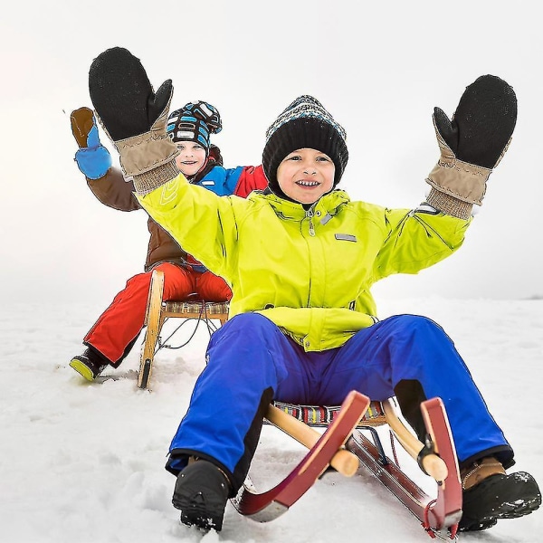 1 pari Kid Winter Gloves Toddler Rukkanen, Ski Boy Snow Girl Vedenpitävä Pink