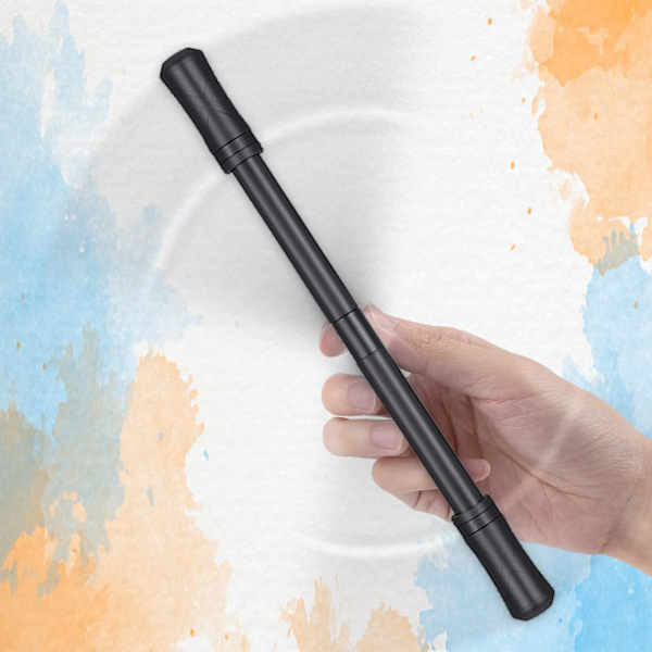 Stressaflastning, Gaming Finger Pen Spinning Pen, Flyvende Fidget Spinners Med Vægtbold, Til Voksne Børn Black
