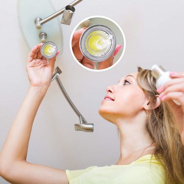 10 pærer sugekoppfjerner GU10 CZ10 pæreutskiftningssugekoppfjerner for LED halogenpære miniskjermlampe svart 30mm