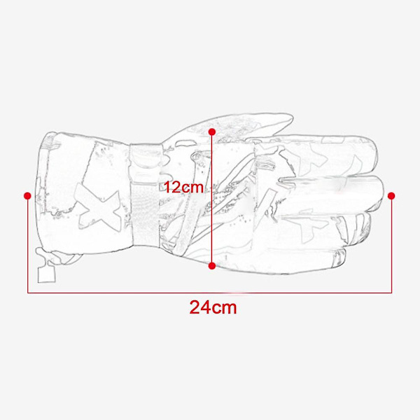 Skidläderhandskar herr vinter touch screen plus sammet förtjockade körhandskar för motorcykel