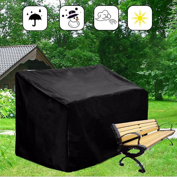 Vattentät trädgårdsbänksskydd, skyddande trädgårdsbänksskydd med 210d Oxford-material + PVC-beläggning 3 Seater