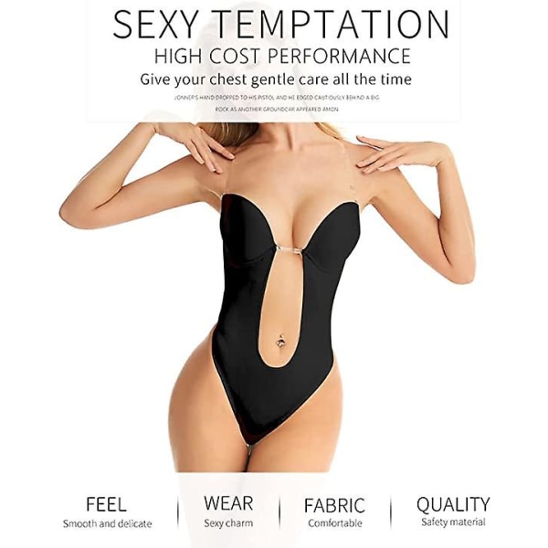 Body Shaper för kvinnor Shapewear Tummy Control Body Shaper U-plunge Straps Rygglös Sexig Underkläder Midjetränare
