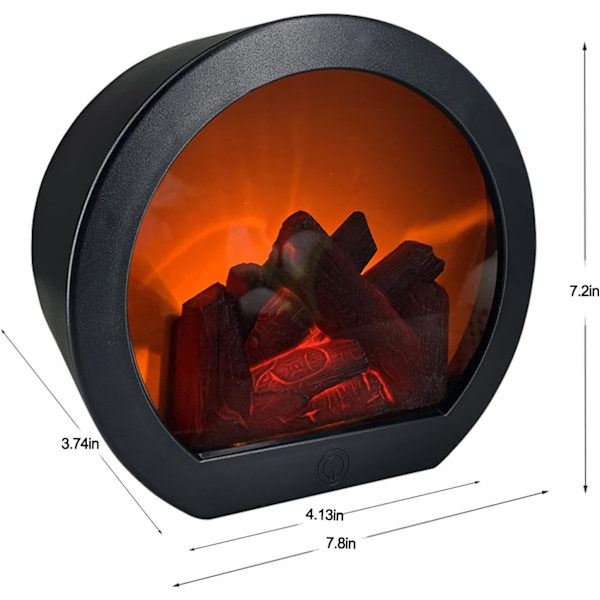 Dekorativ spislantern, simulerad logeffekt LED-spislampa, touchbrytare och USB-driven spislantern för juldekoration