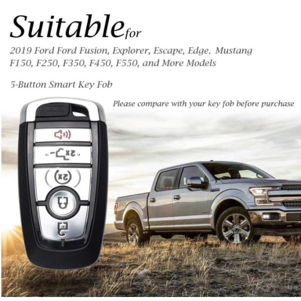 Til Ford Fusion F150 Explorer Mondeo Læder Fjernbetjening Bilnøgle Fob Etui Skal Rød