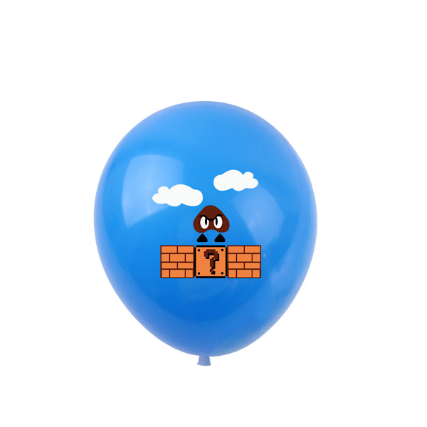 8 st Mario-tema latexballonger Super Mario-ballonger tecknad film spel födelsedagsfest dekoration tillbehör