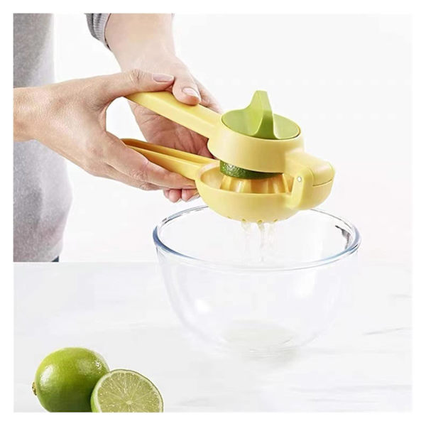 Håndpresset frugtpresser Enkel manuel juicer Husholdning Lille citronklemme Citronpresser Frugtkøkken Yellow