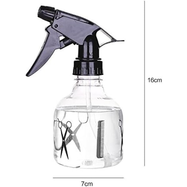 Frisørvannsprayflaske i plast 250ml