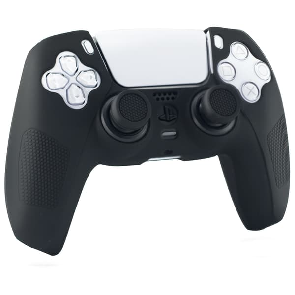 Sød hudgrebsdæksel til PS5-controller, skridsikkert silikonebeskyttelsesdæksel, gummibeskyttelse, sort