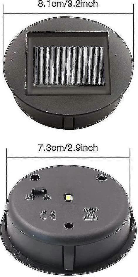 4 Stk. Erstatnings solcellelamper med LED-pærer, erstatning for solcelletopplamper, LED Solar