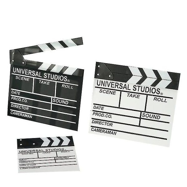 Film Film Clap Board Hollywood Clapper Board Trä Film Film Clapboard Tillbehör black 20*20cm