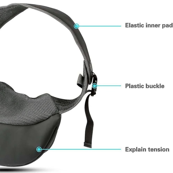 Sling för husdjur, andningsbar mesh husdjur handsfree sling väska justerbar Style 5