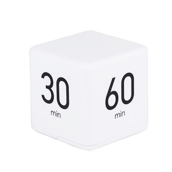 Miracle Cube Timer Hvid Køkken Timer Børne Timer Trænings Timer Fashionable 15-20-30-60minutes