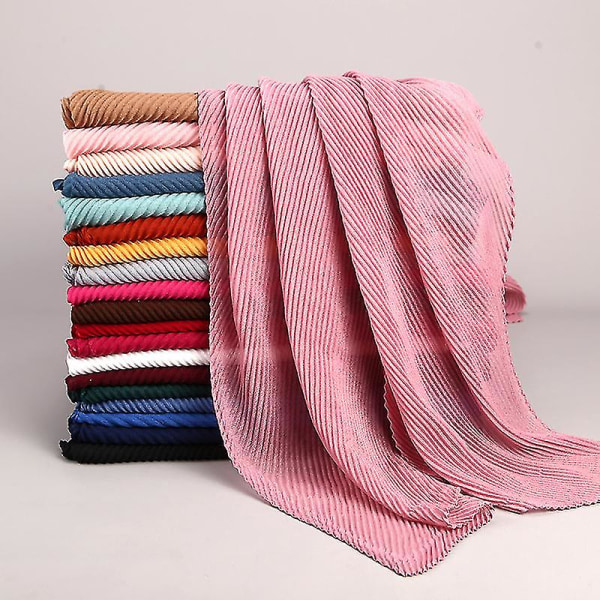 Ny mote twill preget skjerf, bomull og lin hodeplagg, dame hodeplagg, skjerf White